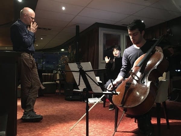 Fred Child, Wang Jie, and Timotheos Petrin 