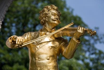 Johann Strauss statue in Vienna