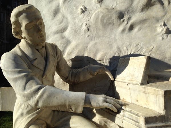 Poster Chopin statue