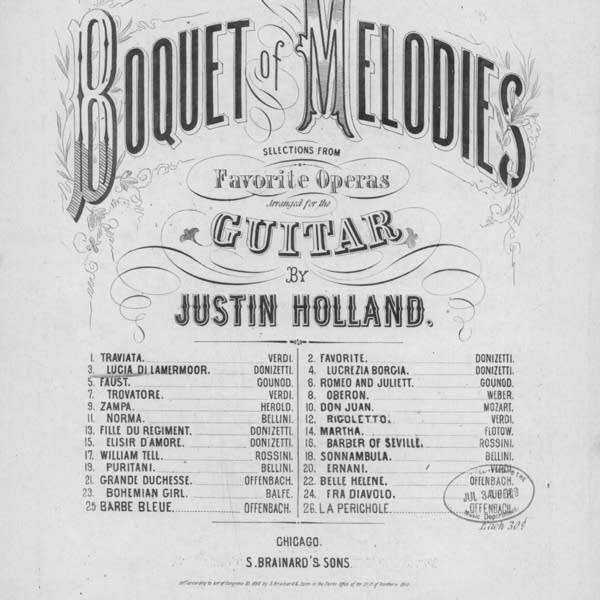 Poster Justin Holland arrangements