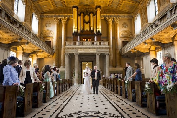Poster wedding at the Old Royal Naval College Chapel